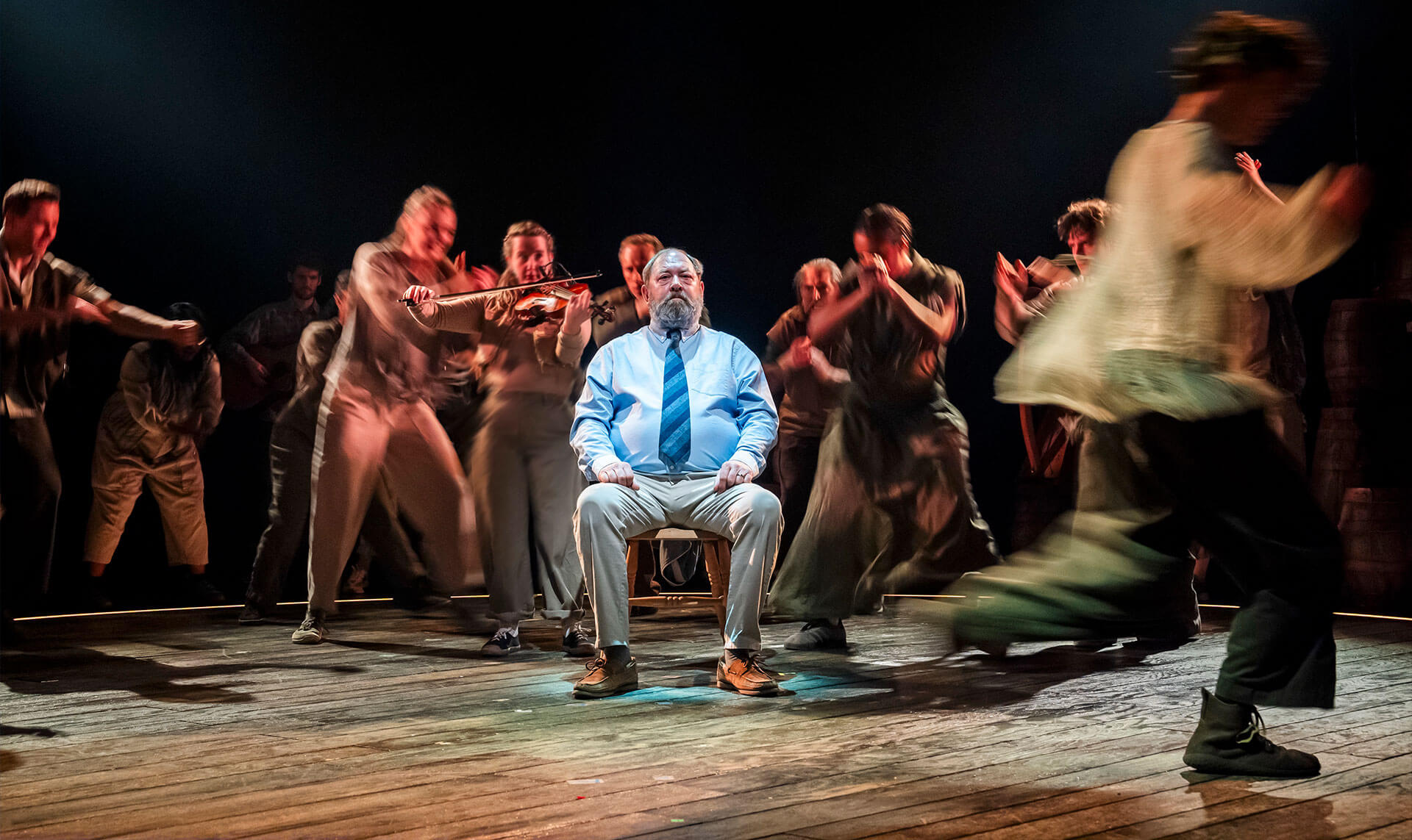 The Unlikely Pilgrimage of Harold Fry - WEST END Mark Addy (Harold Fry) and company Credit: Tristram Kenton