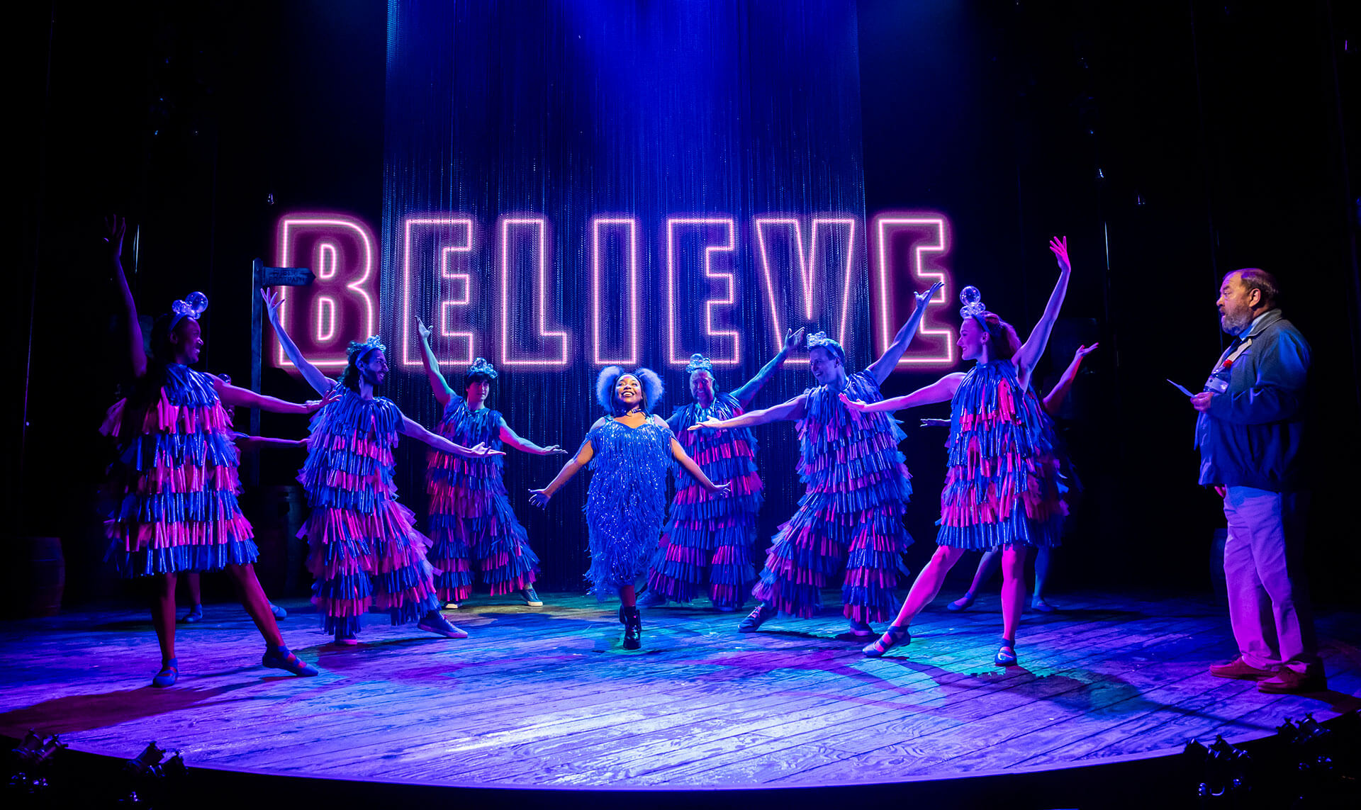 The Unlikely Pilgrimage of Harold Fry - WEST END Nicole Nyarambi (Garage-Girl) and Mark Addy (Harold-Fry) with Company Credit: Tristram Kenton